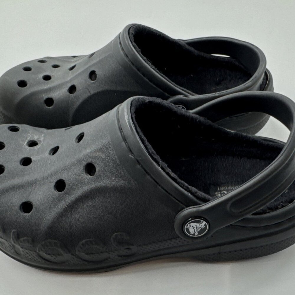 Crocs Dual Comfort Fleece Lined Crocs Womens 7 Blue Clogs Mens 5 Casual - Picture 2 of 12